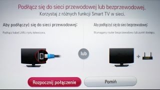 LG SMART TV Jak podłączyć telewizor Do Sieci Bezprzewodowej Wi-Fi WLAN LAN Internet