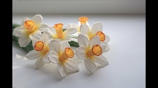 Мастер класс.  Нарцисс из гофрированной бумаги