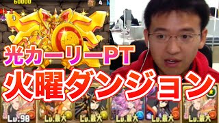 【パズドラ】火曜ダンジョン 超地獄級 HP約700万をカーリーで倒す！！