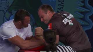 Георгий ДЗЕРАНОВ vs Иван МАТЮШЕНКО ( ЛЕВАЯ РУКА Финал Чемпионата Мира 2017 категория 100 кг)