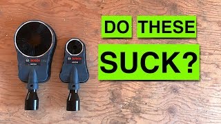 Bosch Dust Collection Attachments, HDC200 HDC250 - Review with Vacuum & Drill action