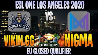 Vikin.gg vs Nigma | Bo2 | Group EU Closed Qualifier ESL ONE LOS ANGELES | DOTA 2 LIVE | NO CASTER