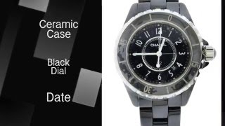 Chanel J12 Black Ceramic Quartz Date Watch