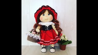 Вязание куколки крючком Куколка Красная Шапочка