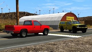 BeamNG drive - Spike Strip Testing & Crashes #2