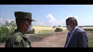 Поздравление военных медиков мобильного госпиталя в Чите с наступающим Днем медицинского работника
