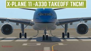 X-Plane 11 | REALISTIC KLM A330 Takeoff at Sint Martin!