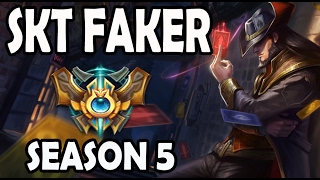 SKT T1 Faker Twisted Fate vs Karthus MID Ranked Challenger Korea