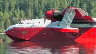 Martin Mars Water Bomber Engine Start Up