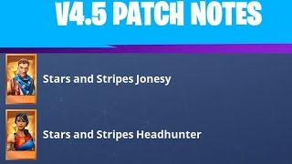 FortNite 4.5 Patch Notes - Stars and Stripes - Super Shielder - Collection book