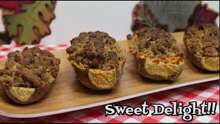 Twice Baked Sweet Potatoes ~ Chipotle Pecan Streusel ~ Make Ahead Thanksgiving ~ Noreen's Kitchen