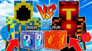 BATALLA LUCKY BLOCKS AGUA vs LUCKY BLOCKS LAVA | LUCKY BLOCKS MINECRAFT