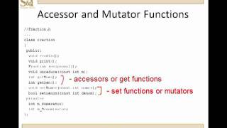 C++ Lesson 15.2 - Accessor and Mutator Functions