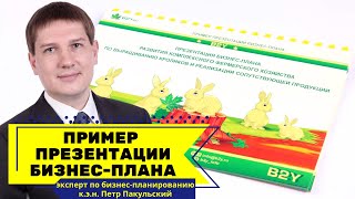 Презентация бизнес-плана. Пример. Образец.