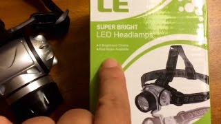 Super bright LED Headlamp (18 White/2 Red Led, 4 Brightness Levels) by Lighting Ever