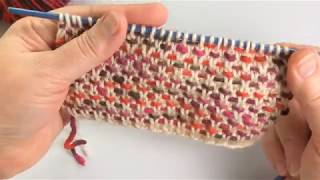 Цветной узор для детских изделий / Вязание спицами / Multicolor Pattern for Baby or Ladies Cardigan