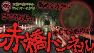 【心霊配信(怖い動画)】全国心霊スポット配信の旅『ナゾの声…うごめく影…そして女性の顔が…』【赤橋幽霊トンネル 京都 保津峡 落合橋 #4】