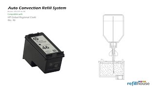 HP 46 / CZ637A Auto Refill for HP Deskjet 2520, 2029, 2529, 4729, 5738, 5739,