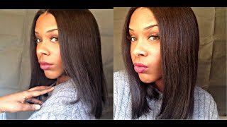 Outre Non-processed Brazilian Virgin Remy Human Hair Lace Front Wig - BRAZILIAN NATURAL STRAIGHT