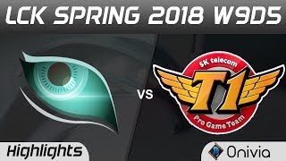 KDM vs SKT Highlights Game 3 LCK Spring 2018 W9D5 Kongdoo Monster vs SK Telecom T1 by Onivia