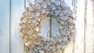 Recycled Book Wreath Tutorial
