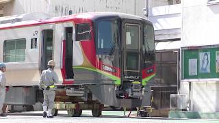 川重兵庫工場　今朝の様子　JR四国2700系移動他　2018.10.26