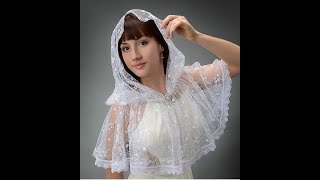 Неспадающий платок в храм крючком Часть 2