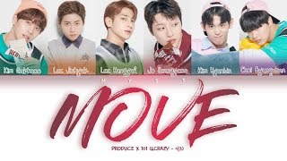 PRODUCE X 101 (SIXC/6 CRAZY) - MOVE (움직여) Color Coded Lyrics/가사 (HAN/ROM/INDO)