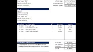 How to Create an Invoice Template in Excel!