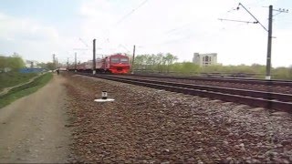 Электропоезд ЭД4М-0318 "Аэроэкспресс" (ТЧ-31) скорый приг. поезд №7217, Москва - а/п Домодедово.