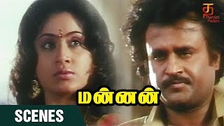 Mannan Tamil Movie Scenes | Rajinikanth wins the election | Rajini slaps Vijayashanti | Kushboo