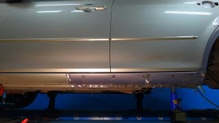 MAZDA. частичная замена порога.