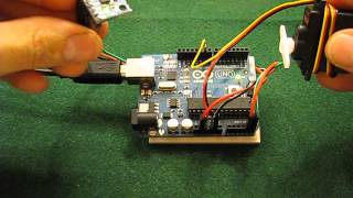 Arduino Uno + Servo + GY-521 + MPU-6050 gyro