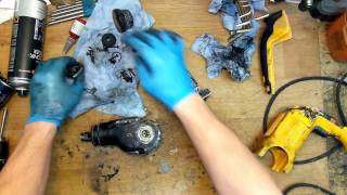 How to repair and assemble Dewalt D25113 qs rotary hammer drill carbon brushes o-ring hammer replace