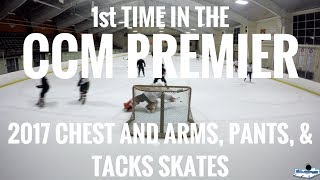 Goalie Cam: 1st Time in the CCM Premier Chest Protector, Pants, & Tacks Skates!!