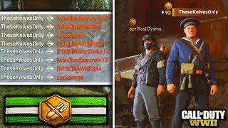 INSANE 7 MAN THROWING KNIFE FEED!! Ft. Dysmo (COD WW2)
