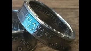 How to make double sided quarter coin rings with no hammering