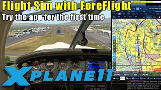 X-Plane 11 - First time using ForeFlight in the sim & learning how to use it