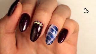 Простой маникюр гель лаком | Дизайн ногтей Кожа рептилии | Nancy Wave