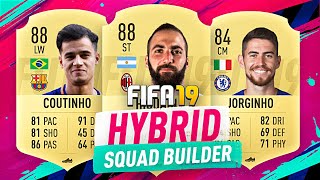 500,000 COIN HYBRID SQUAD BUILDER!! FIFA 19 ULTIMATE TEAM