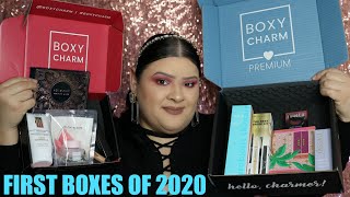 FIRST BOXYCHARM BOXES OF 2020 | BREAKING THE ICE BASE $25 & PREMIUM $35 UNBOXING + TRY-ON