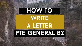 How to write a Letter for the Pearson Test of English