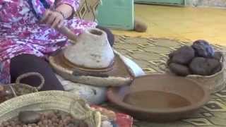 Argan Oil extraction at women's cooperative in Essaouira
