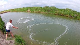 Casting net fishing Кастинговая сеть Американка Сазан и Учебные броски Паук