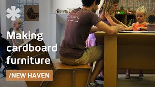 Origami-style cardboard furniture for dorms, urban nomads