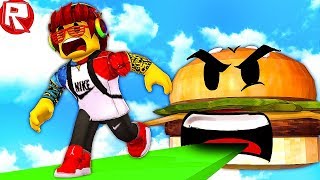РОБЛОКС ОГРОМНЫЙ ГАМБУРГЕР ЧУТЬ НЕ ПРОГЛОТИЛ МЕНЯ В ROBLOX СИМУЛЯТОР ВИДЕО ВЕСЕЛАЯ ИГРА ДЛЯ ДЕТЕЙ