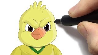 Como Desenhar o Mascote da Seleção Brasileira CBF - Canarinho - Russia 2018