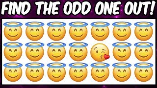 Find the odd emoji out | Emoji puzzle brain game for kids | Spot the difference | Puzzle quiz