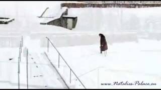 Amputee Natalie out on a winterday