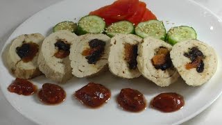 Куриные рулетики с черносливом и курагой.Куриные грудки.Chicken rolls with prunes and dried apricots